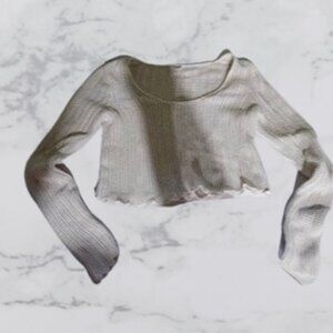 Abercrombie and Fitch Long Sleeve Knit Cropped Shirt - Good Condition